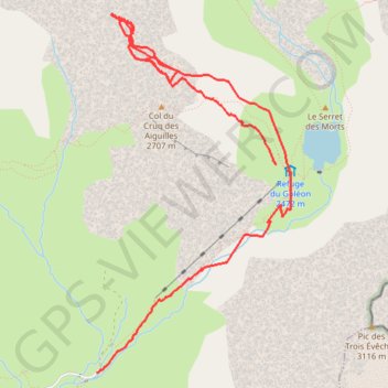 Itinéraire Refuge du Goleon, distance, dénivelé, altitude, carte, profil, trace GPS