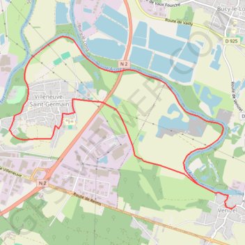 Itinéraire Les rives de la vallée, distance, dénivelé, altitude, carte, profil, trace GPS