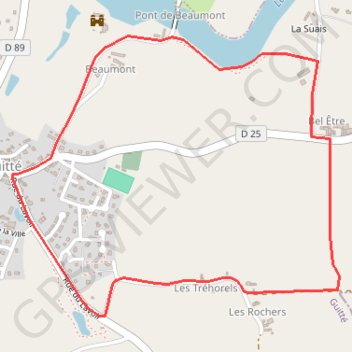 Itinéraire Circuit de la vallée de la Rance et des menhirs - Guitté, distance, dénivelé, altitude, carte, profil, trace GPS