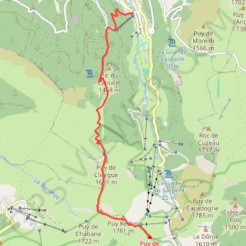 Itinéraire Puy de Sancy par le Puy de Cergues, distance, dénivelé, altitude, carte, profil, trace GPS