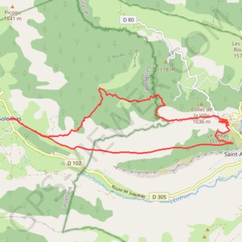 Itinéraire Saint Auban la clue, distance, dénivelé, altitude, carte, profil, trace GPS