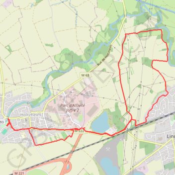 Itinéraire Marche à Hoenheim, distance, dénivelé, altitude, carte, profil, trace GPS