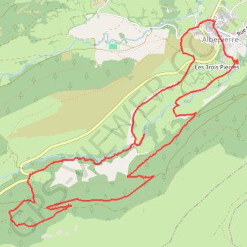 Itinéraire Les cascades - Prélong - Vergnes - Prapsou, distance, dénivelé, altitude, carte, profil, trace GPS