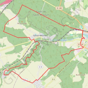 Itinéraire Rando Dourdan - Corbreuse - Saint-Martin - Sainte-Mesmes, distance, dénivelé, altitude, carte, profil, trace GPS