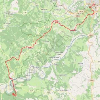 Itinéraire Compostelle, distance, dénivelé, altitude, carte, profil, trace GPS