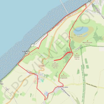 Itinéraire La Galoche solognote, Cap Blanc Nez, distance, dénivelé, altitude, carte, profil, trace GPS