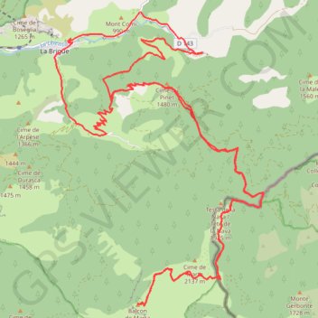 Itinéraire La brigue - Balcon de Marta, distance, dénivelé, altitude, carte, profil, trace GPS