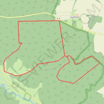 Itinéraire Bugnières - Sautreuil, distance, dénivelé, altitude, carte, profil, trace GPS
