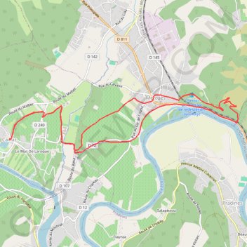 Itinéraire Caillac-La Vierge, distance, dénivelé, altitude, carte, profil, trace GPS