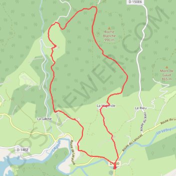 Itinéraire Haut-Languedoc-La-Lauze, distance, dénivelé, altitude, carte, profil, trace GPS