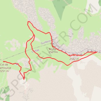 Itinéraire Queyras-Viso OPTION : Ascension Brunet, distance, dénivelé, altitude, carte, profil, trace GPS