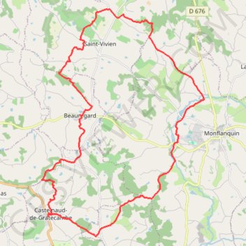 Itinéraire Circuit Haut Agenais - Castelnau de Grate Cambe, distance, dénivelé, altitude, carte, profil, trace GPS