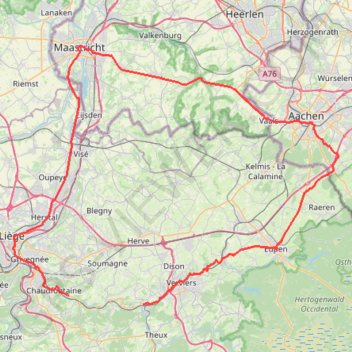 Itinéraire Pepinster to Trooz, distance, dénivelé, altitude, carte, profil, trace GPS