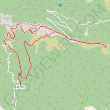Itinéraire Notre-Dame de Lure - Cairn, distance, dénivelé, altitude, carte, profil, trace GPS