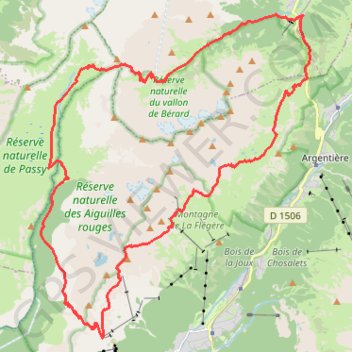 Itinéraire Tour des Aiguilles Rouges, distance, dénivelé, altitude, carte, profil, trace GPS