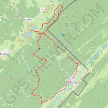 Itinéraire BOISDAMONT, distance, dénivelé, altitude, carte, profil, trace GPS