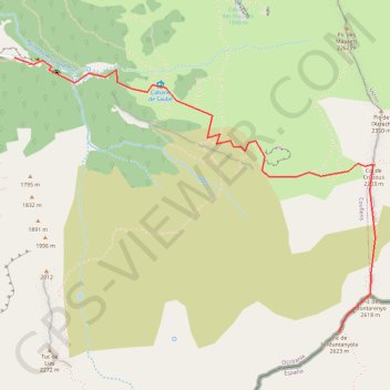Itinéraire Cap de Ruhos et pic de la Montagnoule depuis la mine d'Anglade, distance, dénivelé, altitude, carte, profil, trace GPS
