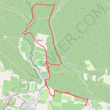 Itinéraire Balade à la source du Mirail Luberon, distance, dénivelé, altitude, carte, profil, trace GPS