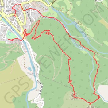 Itinéraire Vernet-Les-bains, distance, dénivelé, altitude, carte, profil, trace GPS