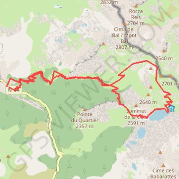 Itinéraire Ascension des aiguilles de Tortisse, distance, dénivelé, altitude, carte, profil, trace GPS