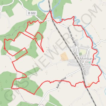 Itinéraire Mimbaste_12.5, distance, dénivelé, altitude, carte, profil, trace GPS