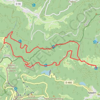 Itinéraire Un tour au ballon, distance, dénivelé, altitude, carte, profil, trace GPS
