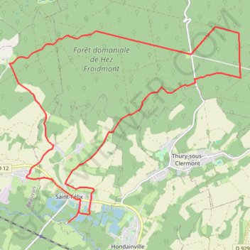 Itinéraire Le sentier forestier de Froidmont, distance, dénivelé, altitude, carte, profil, trace GPS