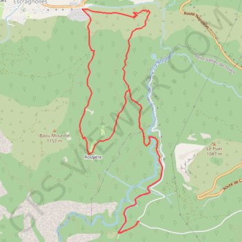 Itinéraire Saint-Vallier - Escragnolles, distance, dénivelé, altitude, carte, profil, trace GPS