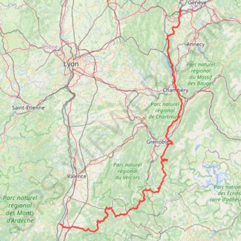Itinéraire Sur les pas des huguenots - De Montélimar à Chancy, distance, dénivelé, altitude, carte, profil, trace GPS