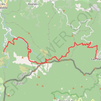 Itinéraire Gite du Moulin de la palette - Las Illas, distance, dénivelé, altitude, carte, profil, trace GPS
