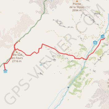 Itinéraire Refuge col du Bonhomme - refuge des Mottets, distance, dénivelé, altitude, carte, profil, trace GPS