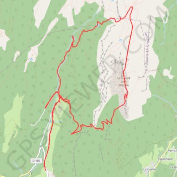 Itinéraire Grand Som par les crètes au départ de la Grande Chartreuse, distance, dénivelé, altitude, carte, profil, trace GPS