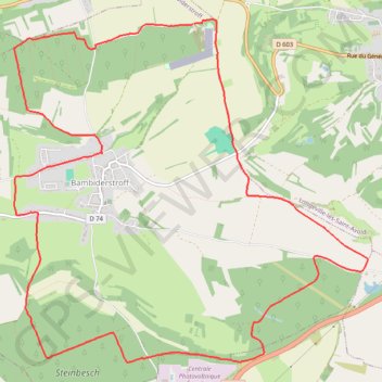 Itinéraire Circulaire au départ du Bambesch, distance, dénivelé, altitude, carte, profil, trace GPS