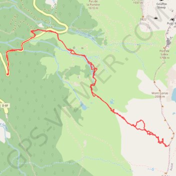 Itinéraire Ski Rando - Col près du Pic de Cabanatous, distance, dénivelé, altitude, carte, profil, trace GPS