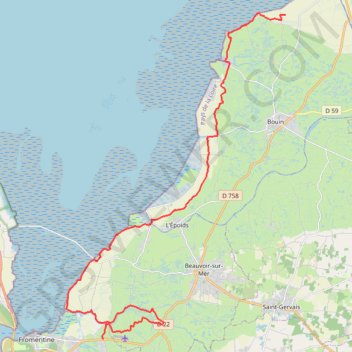 Itinéraire Pays de Jade - La Barre-de-Mont Bourgneuf-en-Retz, distance, dénivelé, altitude, carte, profil, trace GPS