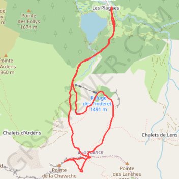 Itinéraire Pointe de la Chavache, distance, dénivelé, altitude, carte, profil, trace GPS