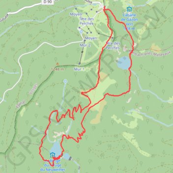 Itinéraire Rouge Gazon, distance, dénivelé, altitude, carte, profil, trace GPS