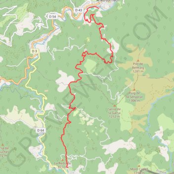 Itinéraire Arles sur Saint Laurent de cerdans par Fontanills, distance, dénivelé, altitude, carte, profil, trace GPS