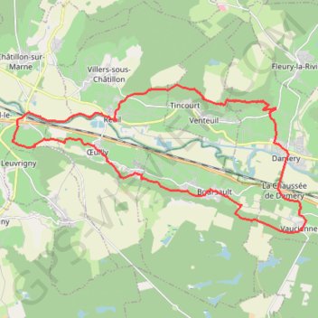 Itinéraire La Vallée de la Marne, distance, dénivelé, altitude, carte, profil, trace GPS
