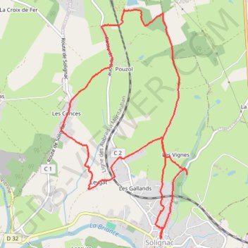 Itinéraire Balade à Solignac, distance, dénivelé, altitude, carte, profil, trace GPS