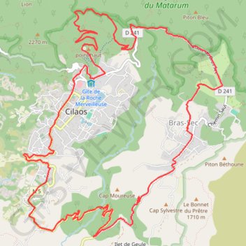 Itinéraire Cilaos 9, distance, dénivelé, altitude, carte, profil, trace GPS
