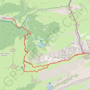 Itinéraire Tête de Bossetan / Bostan, distance, dénivelé, altitude, carte, profil, trace GPS