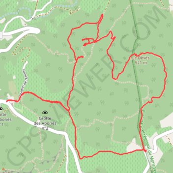 Itinéraire Petite randonnée à la Roque Alric, distance, dénivelé, altitude, carte, profil, trace GPS