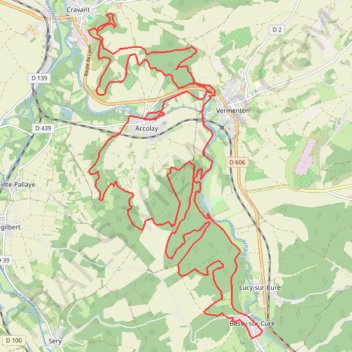 Itinéraire Trail d'Accolay 2026 - Maratrail, distance, dénivelé, altitude, carte, profil, trace GPS
