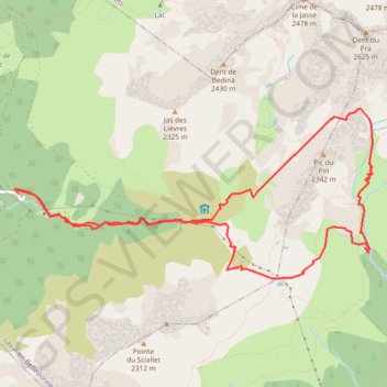 Itinéraire Tour du pic du pin, distance, dénivelé, altitude, carte, profil, trace GPS