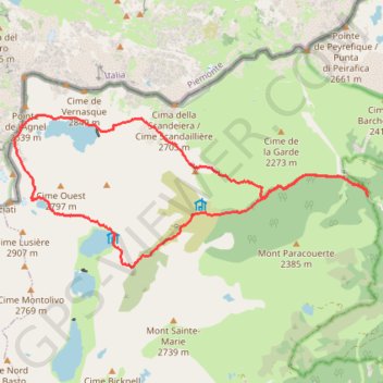 Itinéraire Col dell'Agnello, distance, dénivelé, altitude, carte, profil, trace GPS
