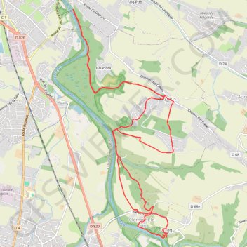 Itinéraire LacroixFalgarde Goyrans ClermontleFort, distance, dénivelé, altitude, carte, profil, trace GPS