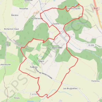 Itinéraire Vers la fontaine de Fonbourrugues - Castella, distance, dénivelé, altitude, carte, profil, trace GPS