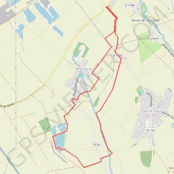 Itinéraire MARLIENS - VARANGES, distance, dénivelé, altitude, carte, profil, trace GPS