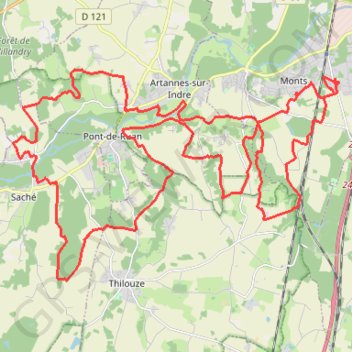 Itinéraire La Vallée du Lys - Monts, distance, dénivelé, altitude, carte, profil, trace GPS